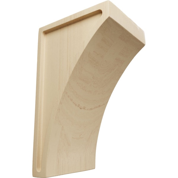 Ekena Millwork 3"W x 3 1/2"D x 6"H Small Lawson Wood Corbel, Rubberwood CORW03X03X06LWRW - main